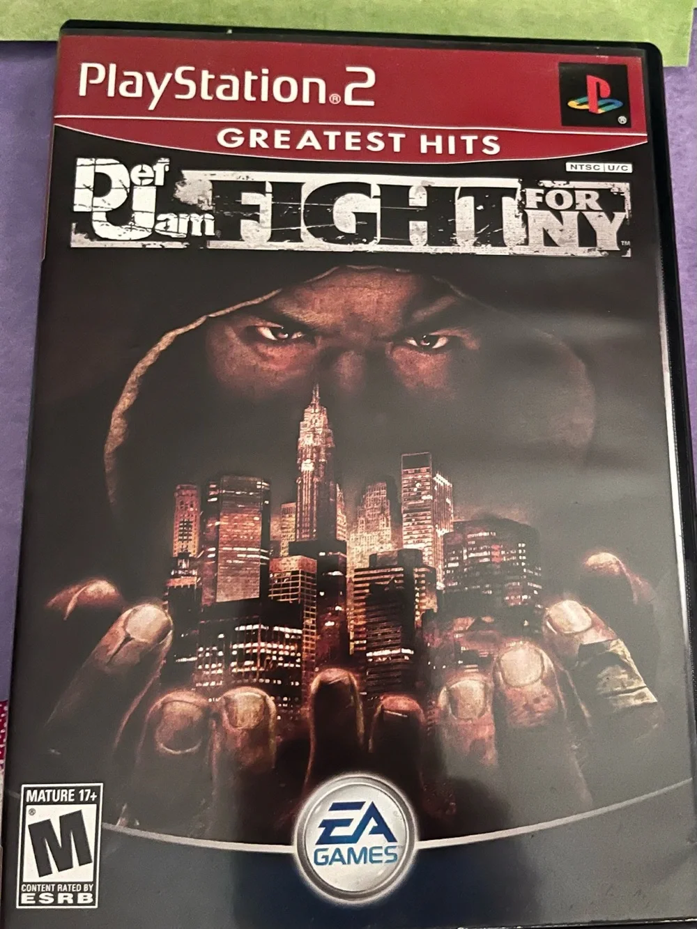 Sony PlayStation 2 Greatest Hits - Black and Red Def Jam Fight for NY Cover